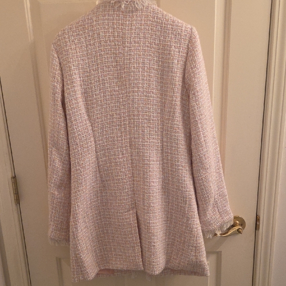 VENUS Women's Tweed Blazer - Pink and White - Picture 9 of 13